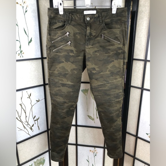 Zara Skinny Jeans Zipper Moto Denim Camo Jeans. Size 30 Women’s. - Picture 1 of 10